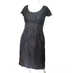 Banana Republic Black Sheath Dress Career Cocktail Euc Cute Linen Blend Sz 0